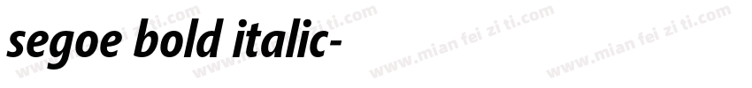 segoe bold italic字体转换